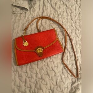 Dooney & Bourke Red and Tan Crossbody Bag